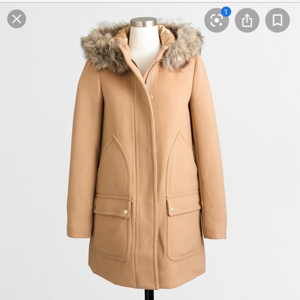 J. Crew chateau parka wool